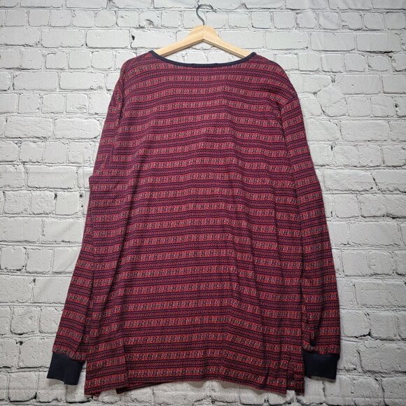 Vintage Polo By Ralph Lauren 100% Cotton Red Blue Sweater Size L - Picture 10 of 12